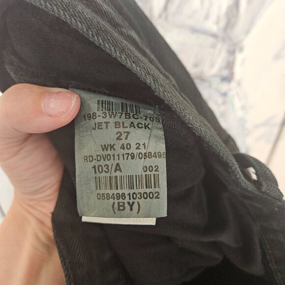 Re/Done Sample Black Jeans size 27 Straight Leg *FLAW* - Picture 6 of 11